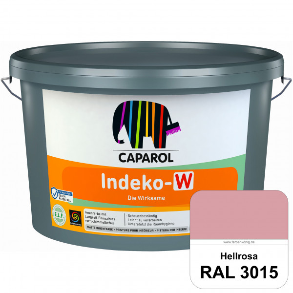 Indeko-W (RAL 3015 Hellrosa) Matte Kunstharz-Innenfarbe mit Langzeit-Filmschutz vor Schimmelbefal