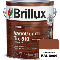 Lignodur VarioGuard Tix 510 (Gel-Lasur 510) RAL 8004 Kupferbraun