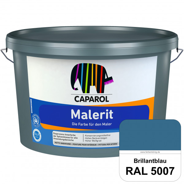 Malerit E.L.F. (RAL 5007 Brillantblau) matte Innenfarbe für Neu- & Renovierungsanstriche