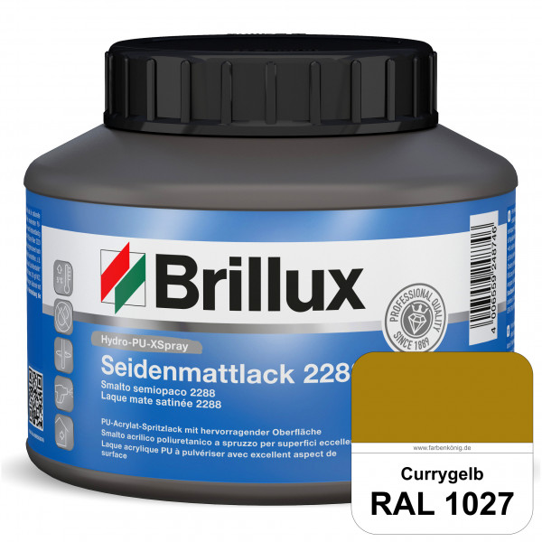 Hydro-PU-XSpray Seidenmattlack 2288 (RAL 1027 Currygelb) hochwertiger Lack speziell für das XVLP-Spr