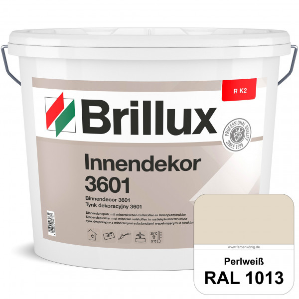Innendekor ELF R K2 3601 (RAL 1013 Perlweiß) Rillenputz zur Erzielung dekorativer und strapazierfähi