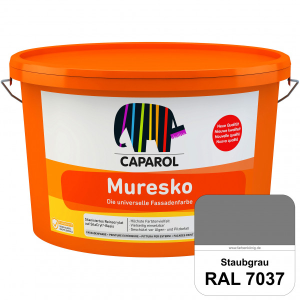 Muresko (RAL 7037 Staubgrau) Silanisierte Reinacrylat-Fassadenfarbe auf SilaCryl®-Basis