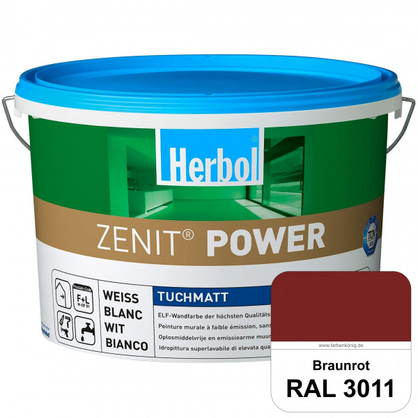 Herbol Zenit Power (RAL 3011 Braunrot) Superdeckende ELF-Wandfarbe
