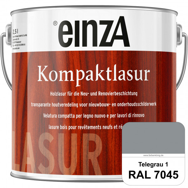 einzA Kompaktlasur (RAL 7045 Telegrau 1) Lasuranstrich für den Neu- und Renovieranstrich