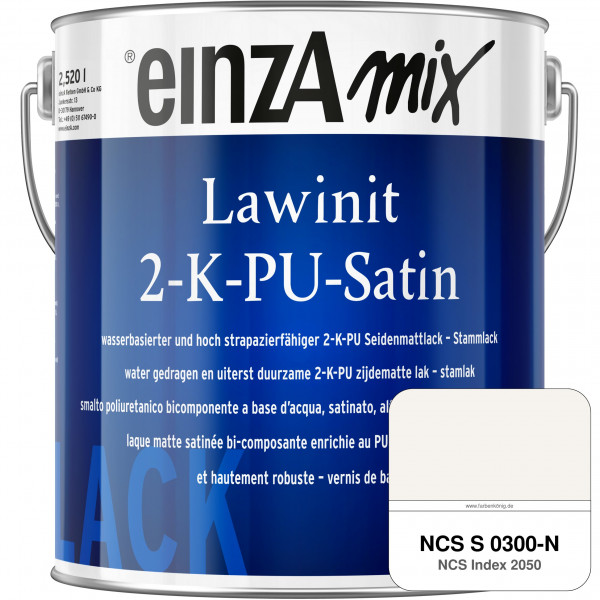 einzA Lawinit 2-K-PU Satin Stammlack (NCS S 0300-N)