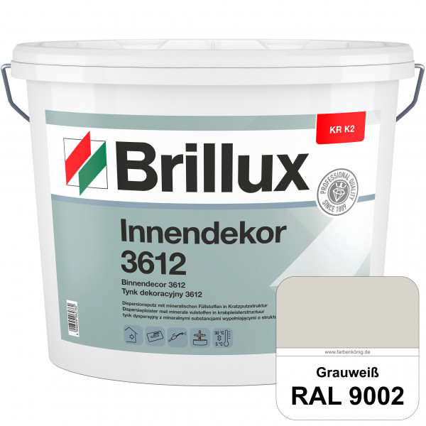 Innendekor ELF KR-K2 3612 (RAL 9002 Grauweiß) Kratzputz nach zur Erzielung dekorativer und strapazie