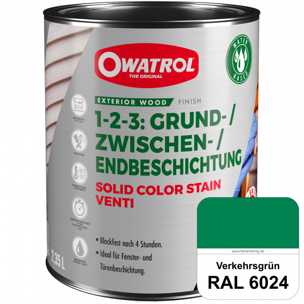 SOLID COLOR STAIN VENTI (RAL 6024 Verkehrsgrün)