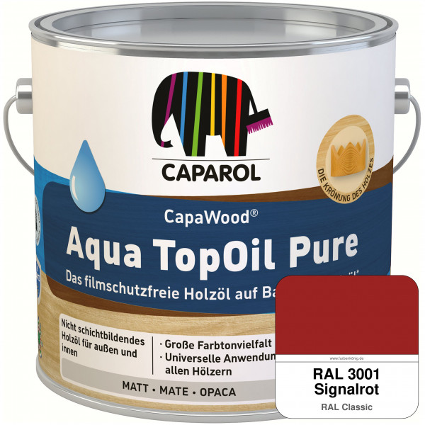 CapaWood® AquaTopOil Pure (RAL 3001 Signalrot) - ersetzt CapaGreen Holz-Öl Aqua