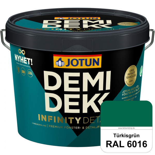 DEMIDEKK Infinity Details - Deckender Holzschutz (RAL 6016 Türkisgrün)