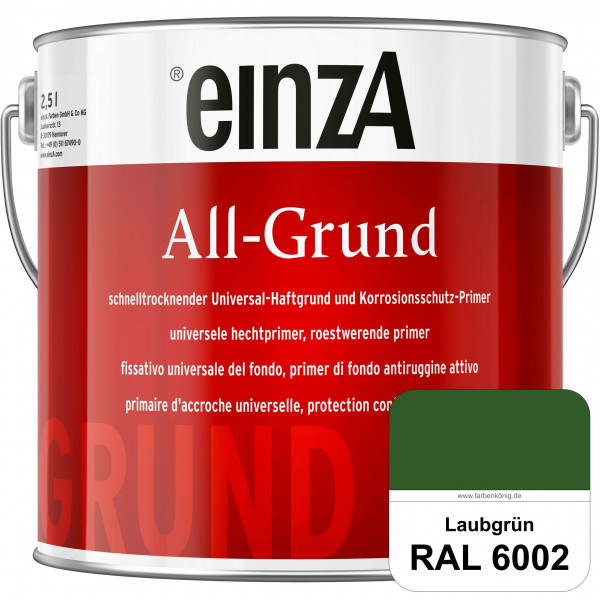 einzA All-Grund (RAL 6002 Laubgrün) Schnelltrocknender Haftgrund & Korrosionsschutz-Primer