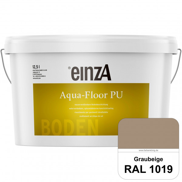 einzA Aqua-Floor PU (RAL 1019 Graubeige) seidenglänzender Acryl-PU-Bodenbeschichtung