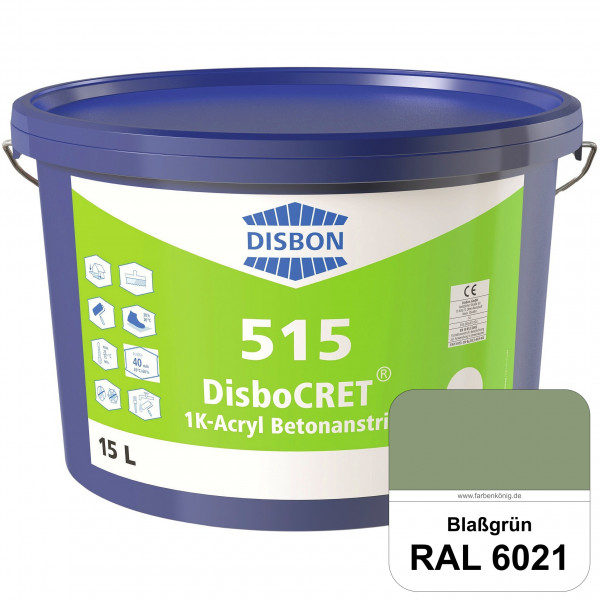 DisboCRET 515 1K-Acryl-Betonanstrich (RAL 6021 Blassgrün) Hochwertige & rissüberdeckende Schutzbesch