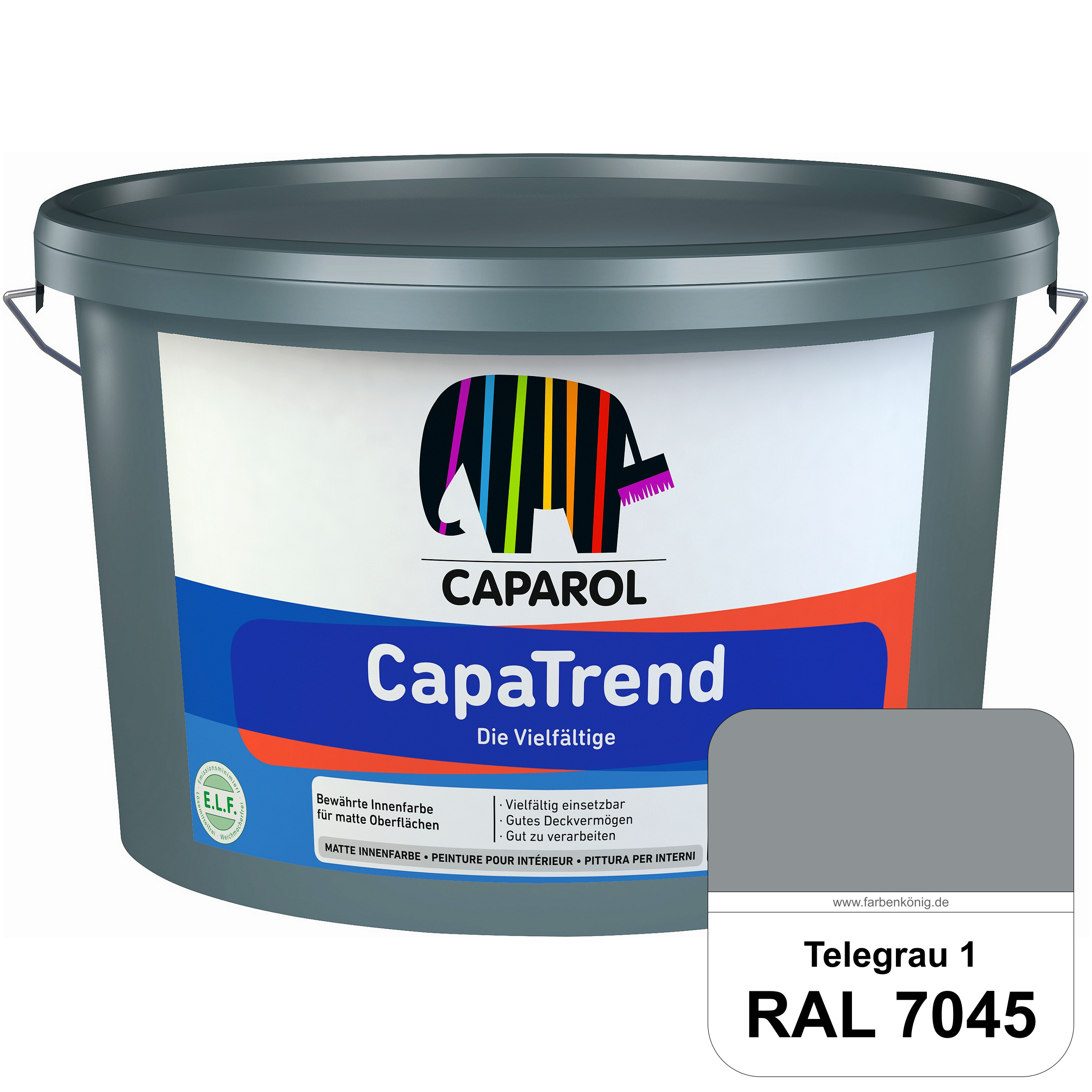 TRISTARcolor Lackstift RAL 7045 Telegrau 1 – 50 Ml, Glänzend, Schnelltrocknend, Für Viele Materialien