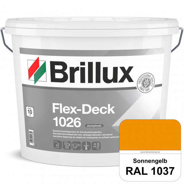 Flex-Deck ELF 1026 (RAL 1037 Sonnengelb) Hochwertige Innendispersion für Decken mit Installationen &