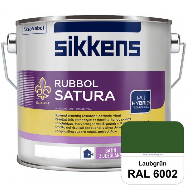 Rubbol Satura (RAL 6002 Laubgrün) seidenglänzender Lack (lösemittelhaltig) innen & außen