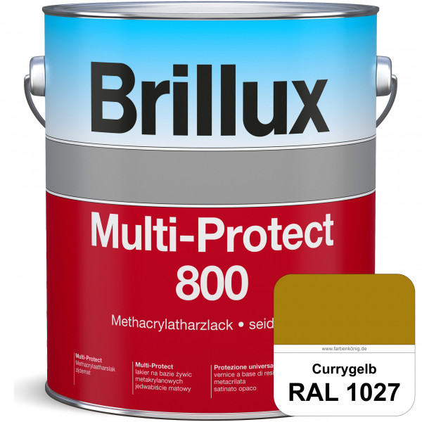 Multi-Protect 800 (RAL 1027 Currygelb) seidenmatter, hoch wetterbeständiger Methacrylatharzlack, für
