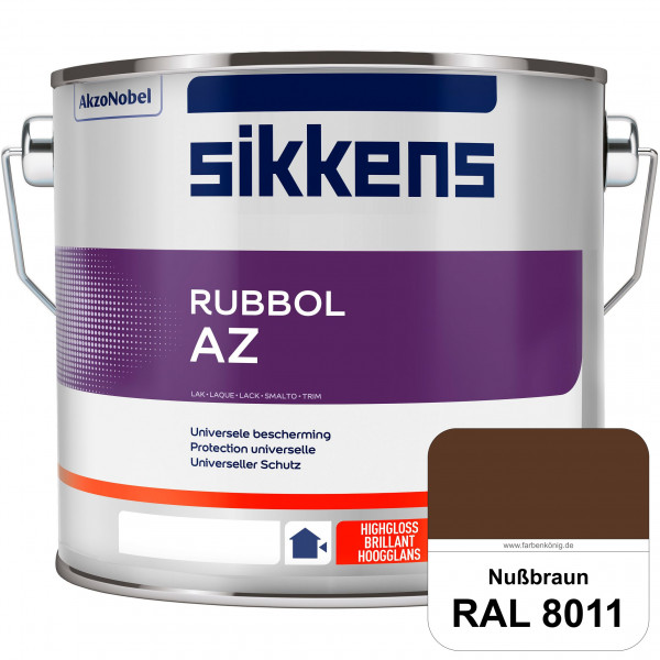 Rubbol AZ (RAL 8011 Nussbraun) Hochwertiger, universeller Hochglanzlack (lösemittelhaltig) außen