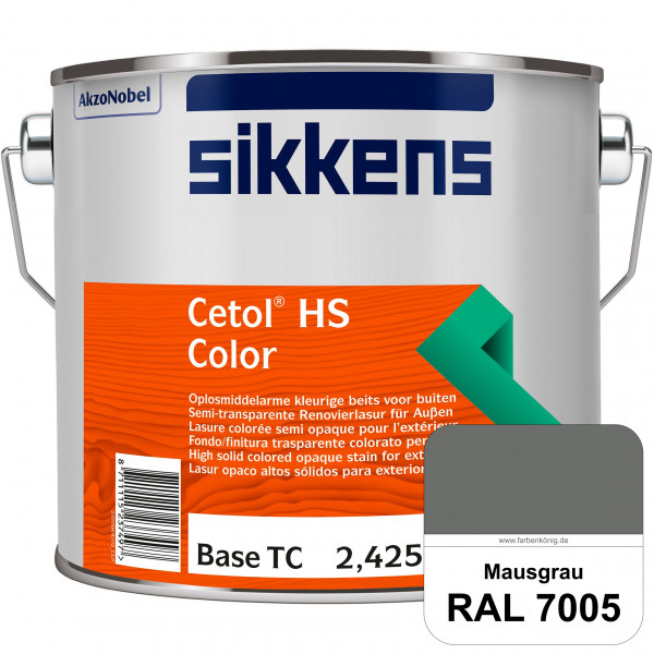 Cetol HS Color (RAL 7005 Mausgrau) Dekorative semi-transparente Lasur (lösemittelhaltig) für außen.