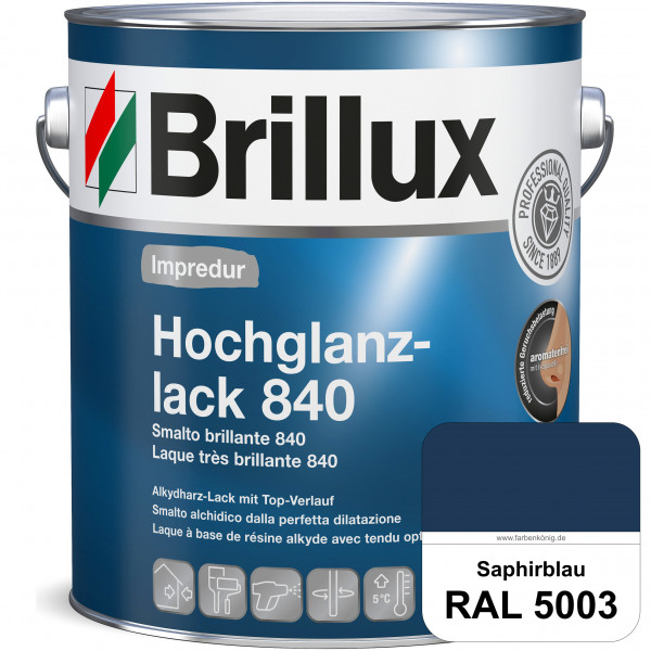 Impredur Hochglanzlack 840 (RAL 5003 Saphirblau) für Holz- und Metallflächen (löselmittelhaltig) inn
