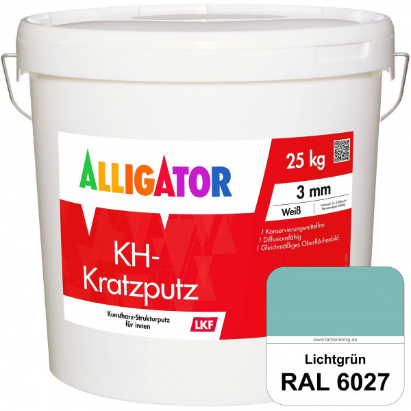 KH-Kratzputz LEF 3 mm (RAL 6027 Lichtgrün)