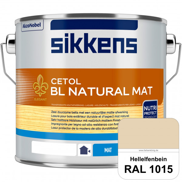 Cetol BL Natural Mat (RAL 1015 Hellelfenbein) Matte, wasserverdünnnbare Dünnschichtlasur