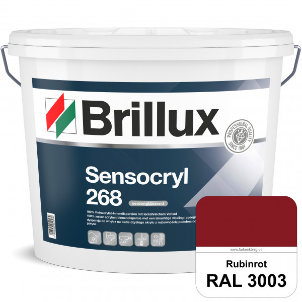 Sensocryl ELF 268 (RAL 3003 Rubinrot) hochwertige seidenglänzende & strapazierfähige Reinacrylat-Inn