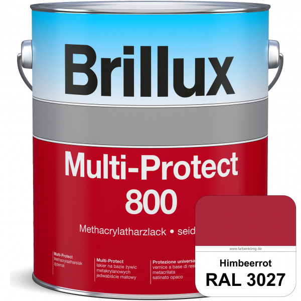 Multi-Protect 800 (RAL 3027 Himbeerrot) seidenmatter, hoch wetterbeständiger Methacrylatharzlack, fü