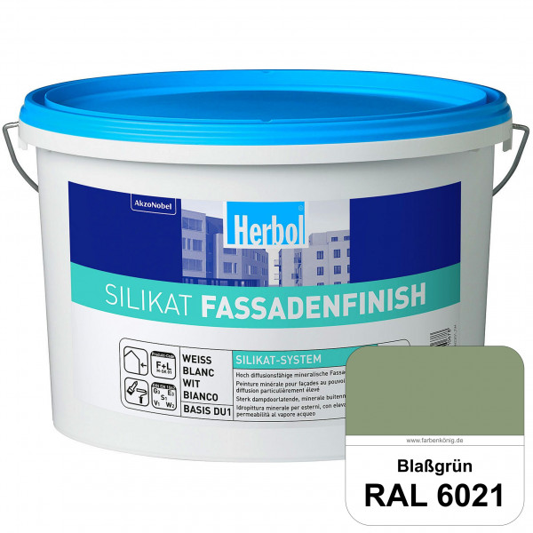 Silikat FassadenFinish (RAL 6021 Blassgrün) mineralische Fassadenfarbe für den natürlichen Fassadens