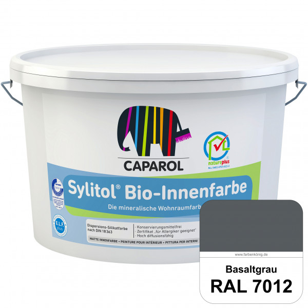 Sylitol® Bio-Innenfarbe (RAL 7012 Basaltgrau) Innenfarbe auf Silikatbasis  für Allergiker