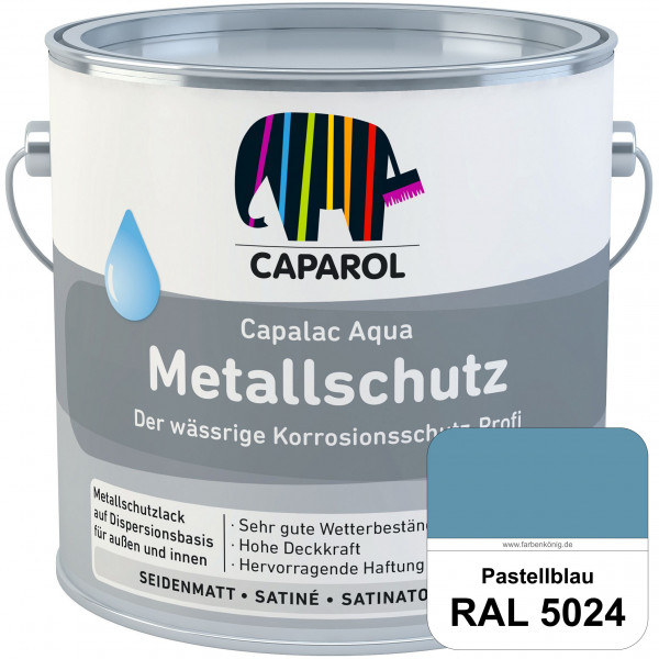 Capalac Aqua Metallschutz (RAL 5024 Pastellblau) wasserbasierter Korrosionsschutz für Stahl & verzin