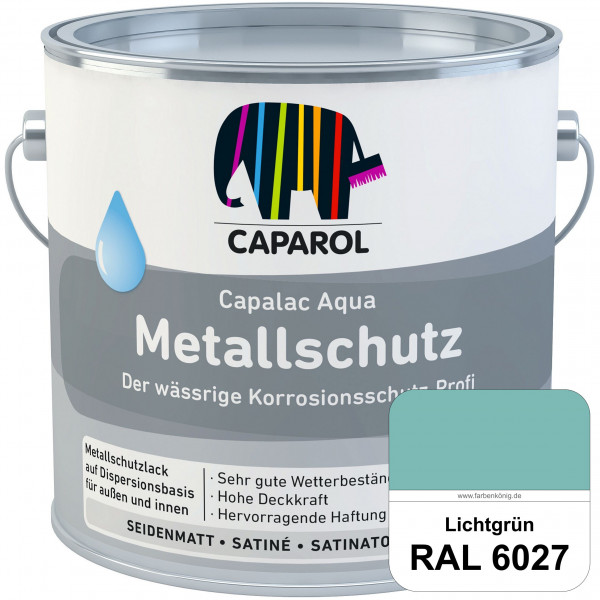 Capalac Aqua Metallschutz (RAL 6027 Lichtgrün) wasserbasierter Korrosionsschutz für Stahl & verzinkt