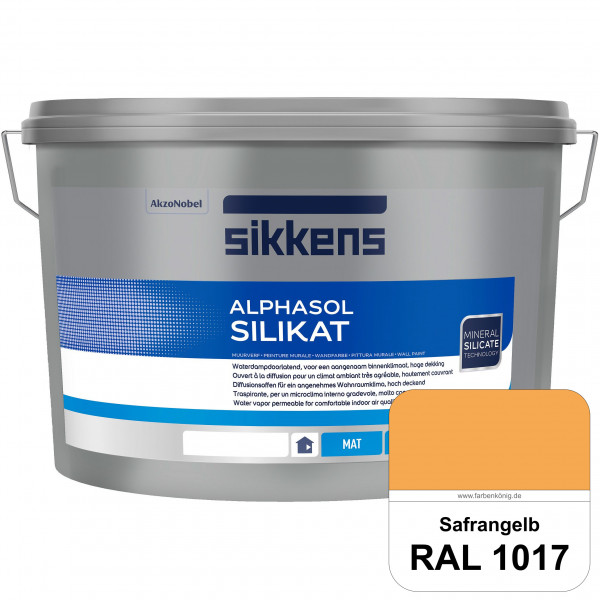 Alphasol Silikat (RAL 1017 Safrangelb) Extrem matte Premium Wandfarbe auf SOL-Silikatbasis
