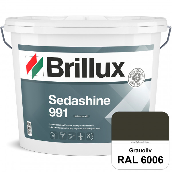 Sedashine 991 (RAL 6006 Grauoliv) Seidenmatte Innendispersion für hoch strapazierfähige & gut reinig