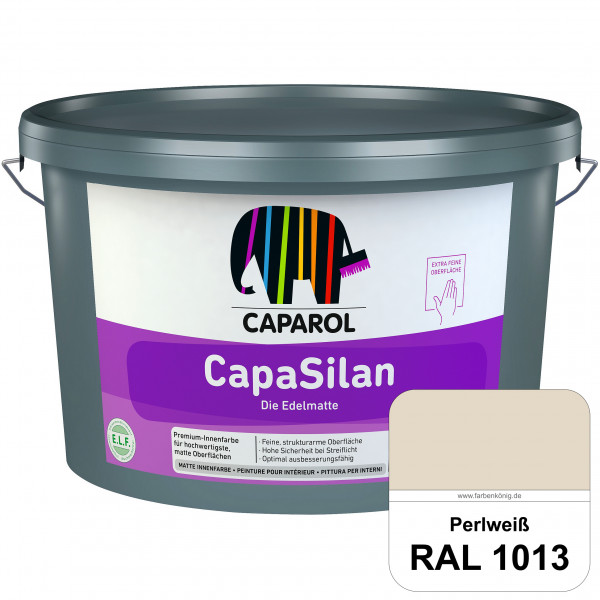 CapaSilan (RAL 1013 Perlweiß) Innenfarbe auf Siliconharzbasis bei starkem Streiflicht
