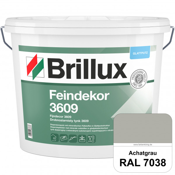 Feindekor ELF 3609 (RAL 7038 Achatgrau) Glattputz nach DIN EN 15824 zur Erzielung dekorativer und st