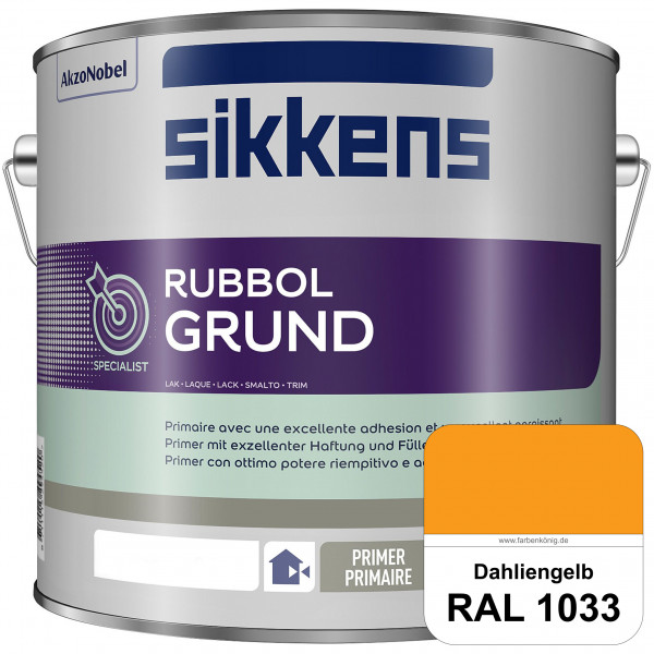 Rubbol Grund (RAL 1033 Dahliengelb) Seidenmatte Grund- und Zwischenbeschichtung auf Kunstharzbasis (