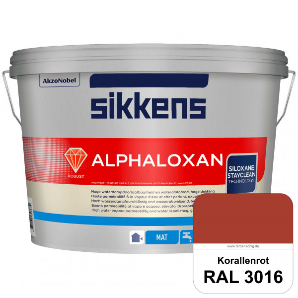 Alphaloxan (RAL 3016 Korallenrot) Professionelle Siliconharz-Fassadenfarbe (außen)