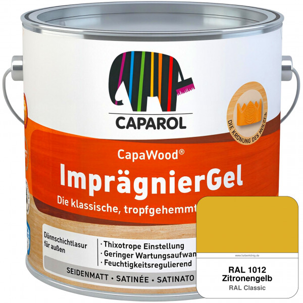 CapaWood® ImprägnierGel (RAL 1012 Zitronengelb) - ersetzt Capadur LasurGel