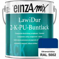 einzA LawiDur 2-K-PU-Buntlack - Hochglanz (RAL 5002 Ultramarinblau)