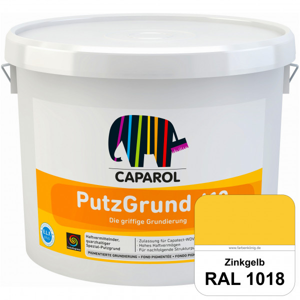 Putzgrund 610 (RAL 1018 Zinkgelb) Wasserverdünnbare & haftvermittelnde gefüllte SpezialGrundierfarbe