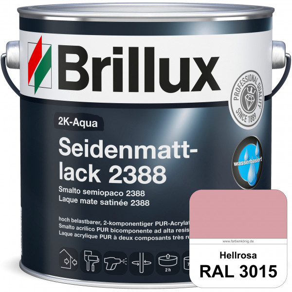 2K-Aqua Seidenmattlack 2388 (RAL 3015 Hellrosa) mechanisch und chemisch hoch belastbar für außen & i