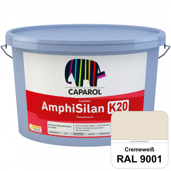 Capatect AmphiSilan Fassadenputz K15 (RAL 9001 Cremeweiß) Spezielle Innenfarbe für die rationelle Be