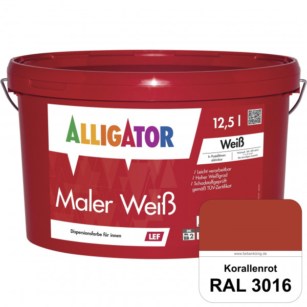 Maler Weiß LEF (RAL 3016 Korallenrot)