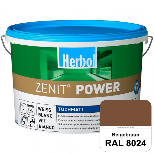 Herbol Zenit Power (RAL 8024 Beigebraun) Superdeckende ELF-Wandfarbe
