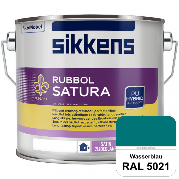 Rubbol Satura (RAL 5021 Wasserblau) seidenglänzender Lack (lösemittelhaltig) innen & außen