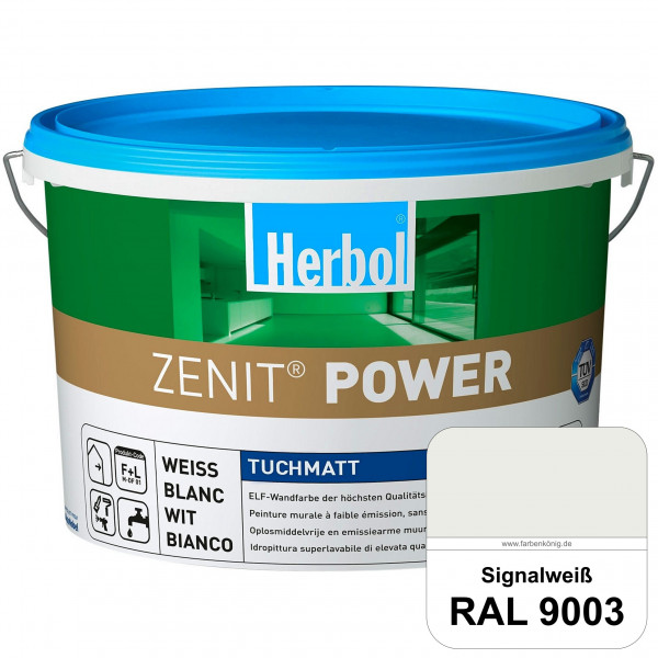 Herbol Zenit Power (RAL 9003 Signalweiß) Superdeckende ELF-Wandfarbe