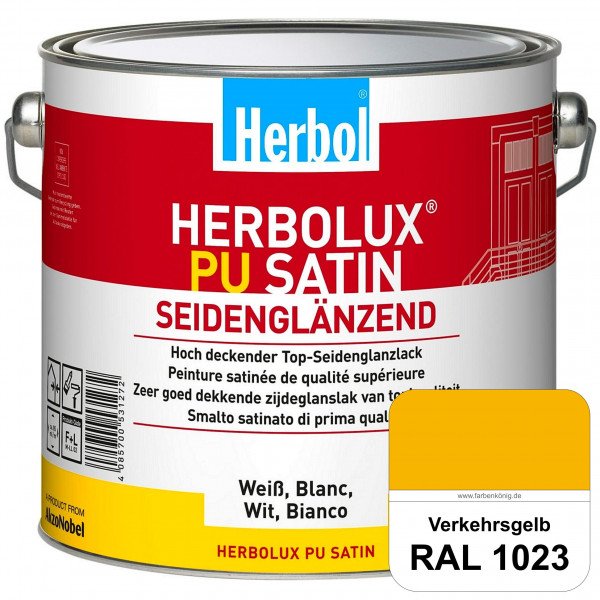 Herbolux PU Satin (RAL 1023 Verkehrsgelb) Top-PU-Seidenglanzlack (Innen & Außen)