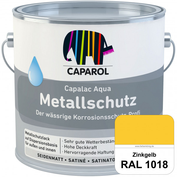 Capalac Aqua Metallschutz (RAL 1018 Zinkgelb) wasserbasierter Korrosionsschutz für Stahl & verzinkte
