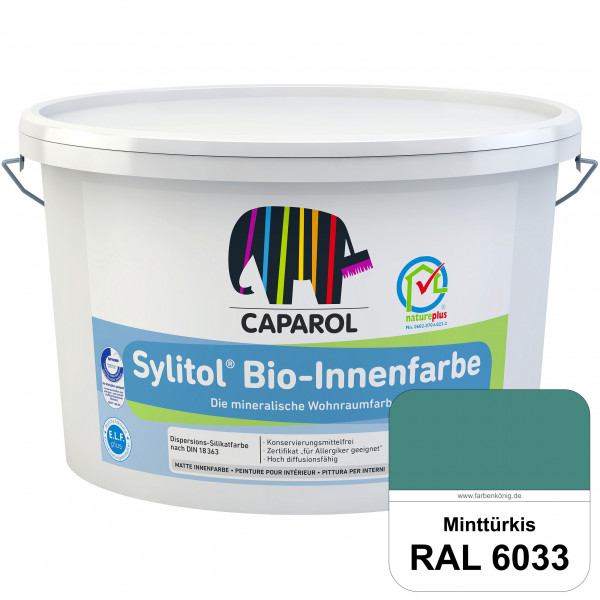 Sylitol® Bio-Innenfarbe (RAL 6033 Minttürkis) Innenfarbe auf Silikatbasis  für Allergiker