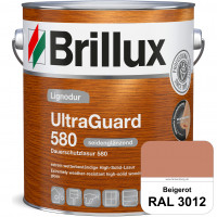 Lignodur UltraGuard 580 (Dauerschutzlasur 580) RAL 3012 Beigerot